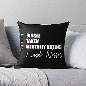 Mentally Dating Lando Norris Throw Pillow RB1210
