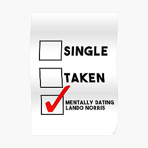 Mentally dating Lando Norris Poster RB1210